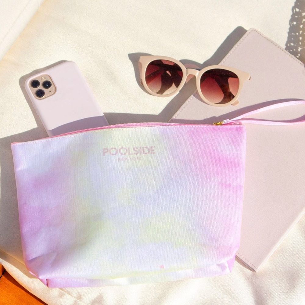 Poolside Water Resistant Cotton Candy Colored Pouch